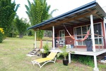 cabin  with hammock