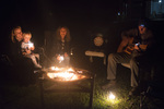 guitars sparklers and marshmallows by the fire pit with our american guests